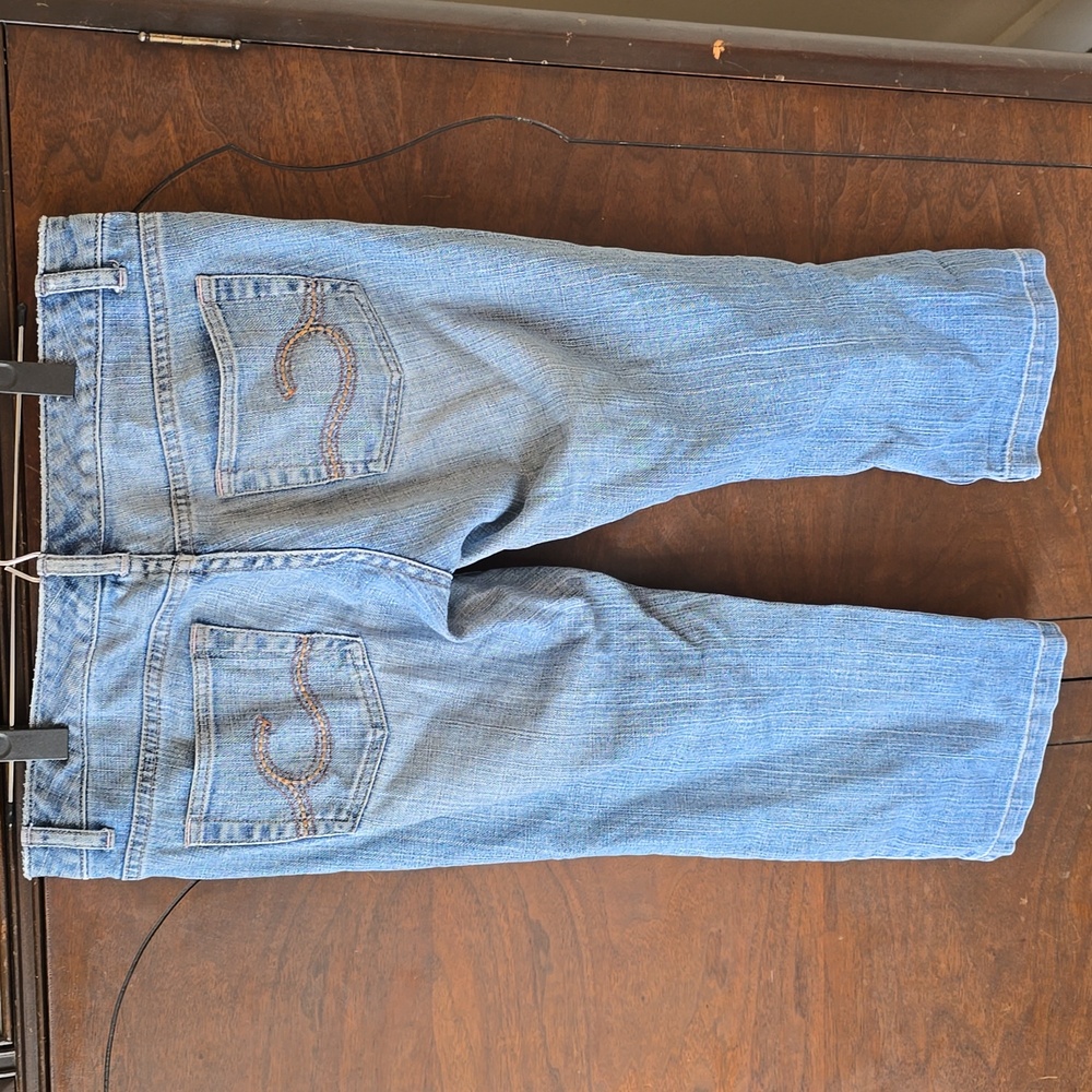 Vintage Calvin Klein Capri Boyfriend Jeans, Size 29, 22 Inch Inseam, 99% Cotton